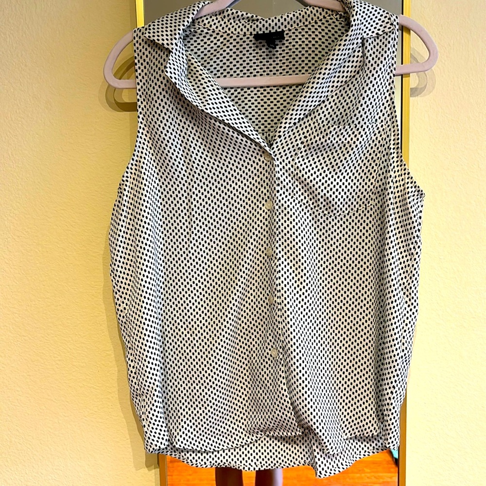 White shirt with black dots
